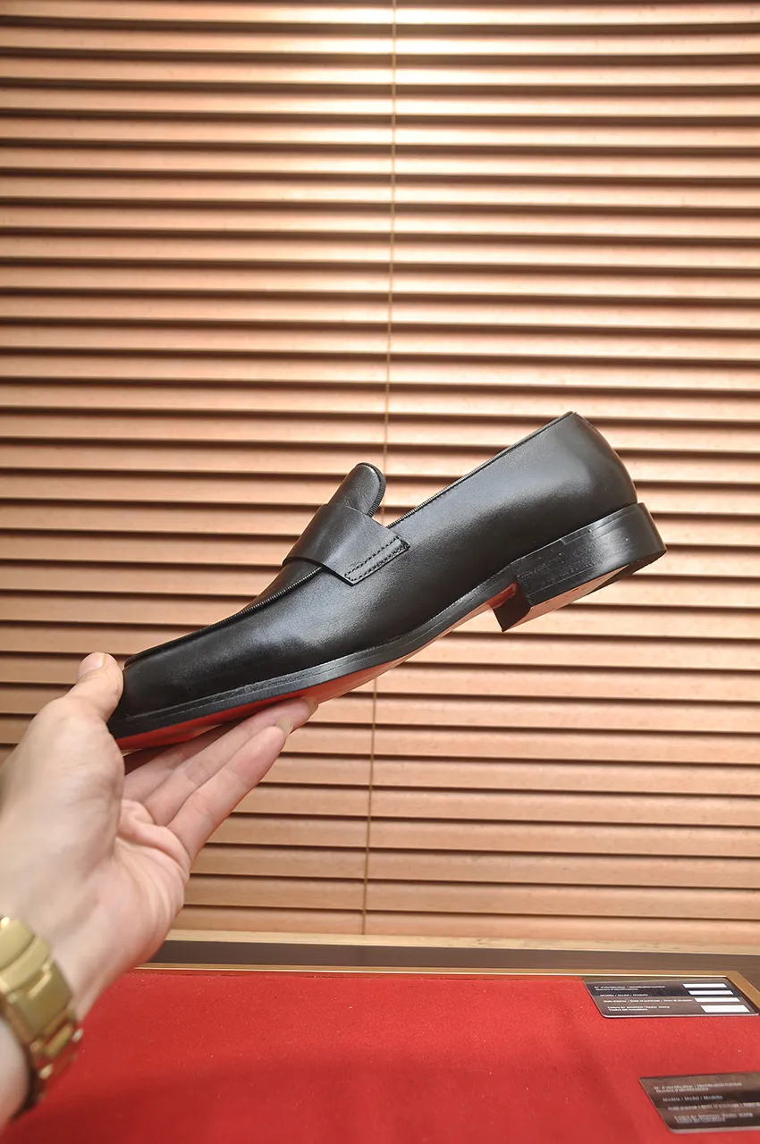Men's shoes 💰620💶 [Chrstian Loubotin] Red-soled shoes 💋Original mold opening, the highest version on the market, purely handmade ➕Imported cowhide uppers, first-layer water-dyed cowhide lining! Original EU high-gloss outsole. 38 to 45 (45 customized)